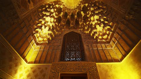 Inside-of-Samarkand,-Amir-Temur-Mausoleum-Uzbekistan-built-in-1404,-video-11-of-46