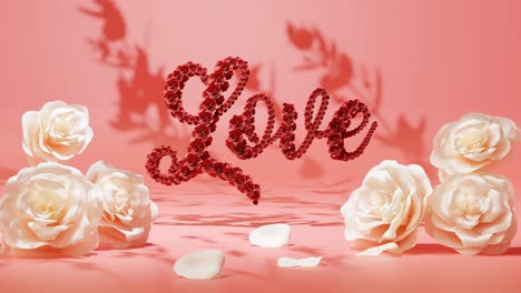 Romantic-Floral-Love-Display-red-background