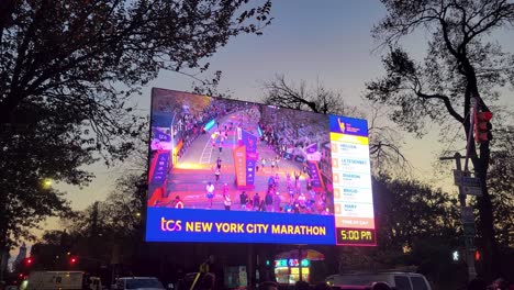 Wide-Shot-of-the-Finish-Line-Screen-for-the-2023-NYC-Marathon