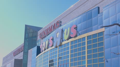 Medium-Low-Angle-Shot-of-a-Toys-R-Us-Storefront