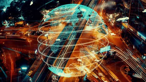 Concepto-De-Alteración-De-La-Tecnología-De-Transporte-Inteligente-Para-El-Futuro-Control-Del-Tráfico-Por-Carretera