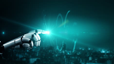 Futuristischer-Roboter,-Künstliche-Intelligenz,-Aufschlussreiches-KI-Technologiekonzept