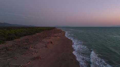 Natural-sandy-beach-during-sunset