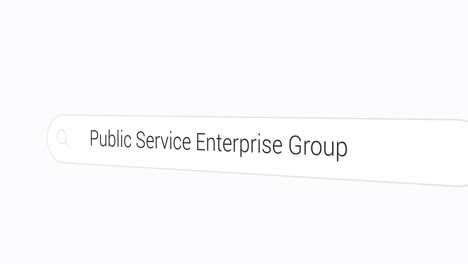 Typing-Public-Service-Enterprise-Group-on-the-Search-Engine