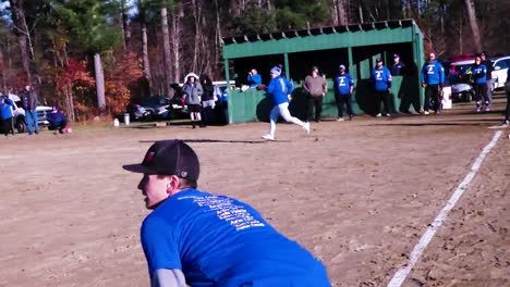 Batter-hits-in-Patrick-Dempsey-Softball-Tournament-to-honor-first-responders-following-Lewisaton,-Maine-mass-shooting