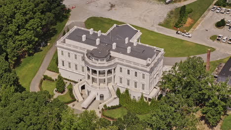 Atlanta-Georgia-Aerial-v976-establishing-shot-birds-eye-view-drone-fly-around-the-white-house-replica-at-Tyler-Perry-Studios,-located-at-Fort-McPherso---Shot-with-Mavic-3-Pro-Cine---August-2023