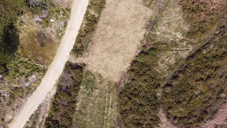 Drohnenaufnahmen,-Orthogonale-Ansicht-Des-Monte-Abelendo,-Galizien,-Spanien