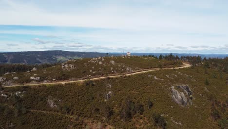 Drone-Footage-of-Monte-Abelendo,-Galicia,-Spain