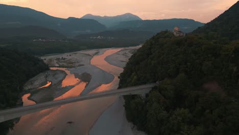 Tagliamento-River,-the-last-natural-river-in-the-alps-with-a-wide-riverbed-in-Italy