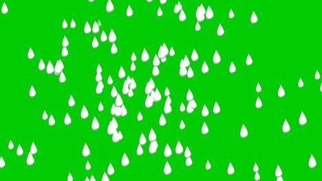 Regenwassertropfen-Animationsgrafiken-Auf-Grünem-Hintergrund-Für-Videoelemente