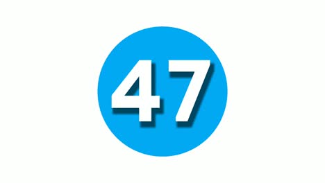 Number-47-forty-seven-sign-symbol-animation-motion-graphics-on-blue-circle-white-background,cartoon-video-number-for-video-elements