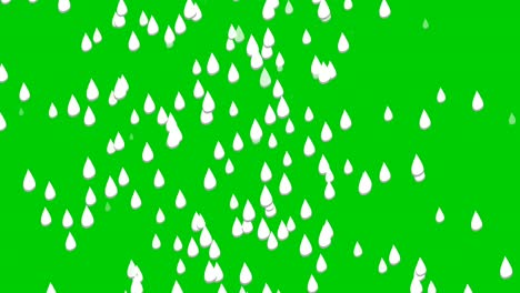 Regenwassertropfen-Animationsgrafiken-Auf-Grünem-Hintergrund-Für-Videoelemente