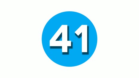 Nummer-41-41-Zeichen,-Symbolanimation,-Bewegungsgrafiken-Auf-Blauem,-Kreisförmigem,-Weißem-Hintergrund,-Cartoon-Videonummer-Für-Videoelemente