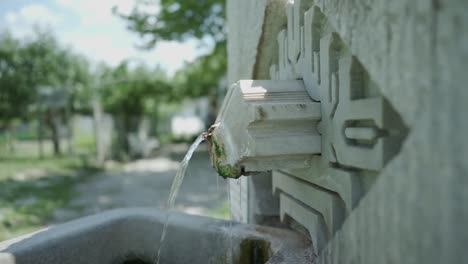 Close-up-shot-of-a-thermal-mineral-spring-water-source-at-St