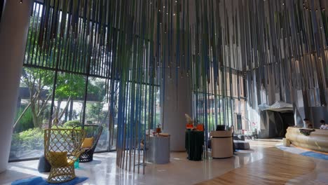 Modern-ceiling-design-of-luxury-hotel-Indigo-Alishan-in-Taiwan