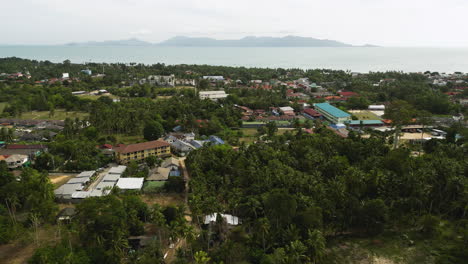 Koh-Samui-island-with-beautiful-town,-aerial-view