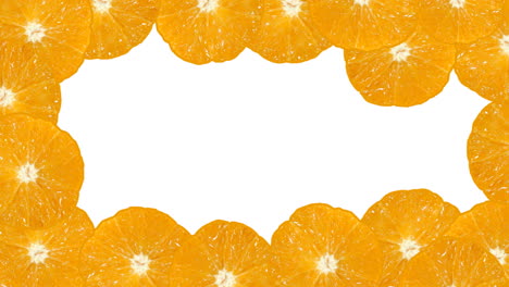 Hintergrund-Mit-Bewegten-Orangen-Auf-Dem-Weiß