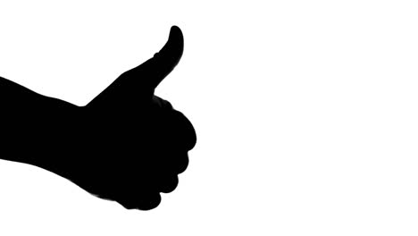 Silhouette-of-hand-giving-thumb-up-on-white-background