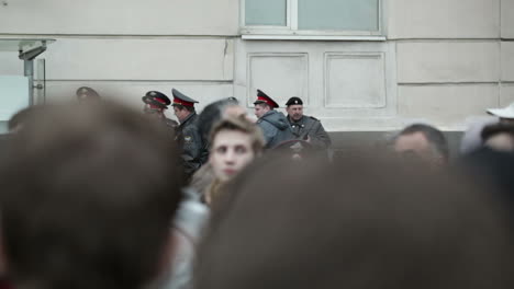 Policías-En-La-Manifestación-De-Protesta-En-Moscú.