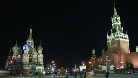 Kreml-Und-Basilikum-Kathedrale,-Roter-Platz-In-Moskau