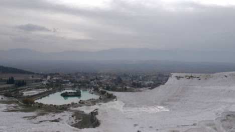 Travertine-terraces-overlooking-the-town-panorama-Pamukkale-Turkey