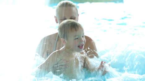 Mother-and-her-son-in-the-swimming-pool
