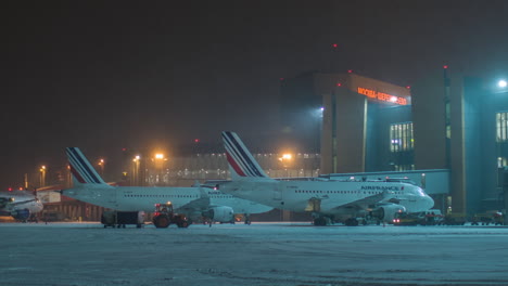 Timelapse-De-Los-Aviones-De-Air-France-En-Mantenimiento-En-El-Aeropuerto-De-Sheremetyevo