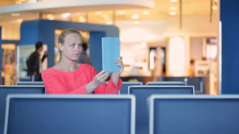 Talking-skype-in-the-airport