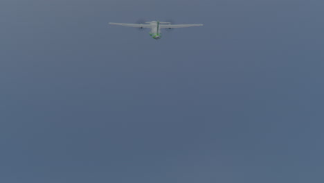 Plane-taking-off-against-blue-sky