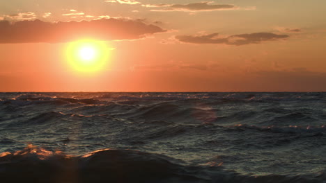 Golden-sunset-over-rough-sea