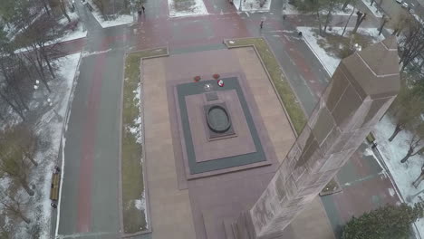 Flying-over-the-Square-of-Fallen-Soldiers-Volgograd
