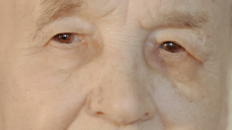 Senior-woman-opening-and-closing-eyes