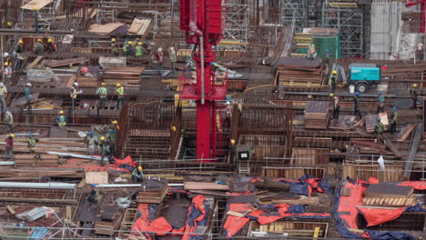Vista-Del-área-De-Construcción-Con-Constructores-En-El-Trabajo-Kuala-Lumpur-Malasia