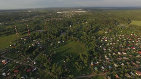 Flying-over-dacha-communities-in-Russia