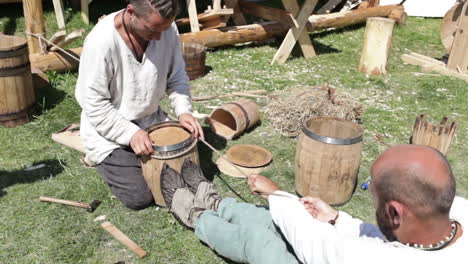 Man-making-barrell