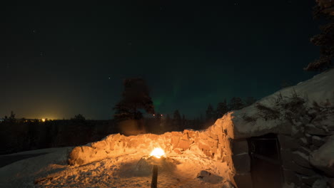 Zeitraffer-Der-Polarlichter-In-Finnland