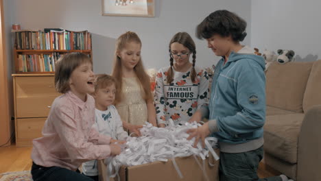 Children-excited-with-paper-party