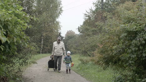 Grandad-and-grandson-walking