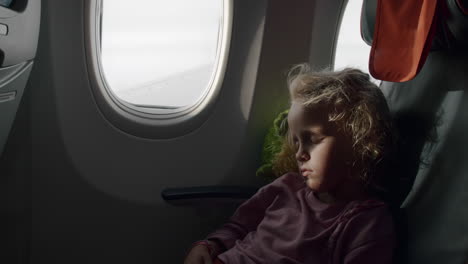 Long-flight-made-her-tired-and-she-fell-asleep