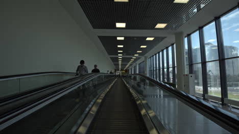 Timelapse-of-people-on-travelator-at-Sheremetyevo-Airport-Moscow
