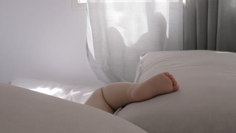 Sound-sleep-of-baby-view-to-little-foot