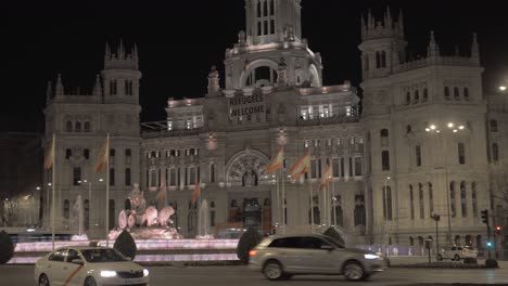 Cibeles-Square-with-Town-Hall-in-night-Madrid-Spain