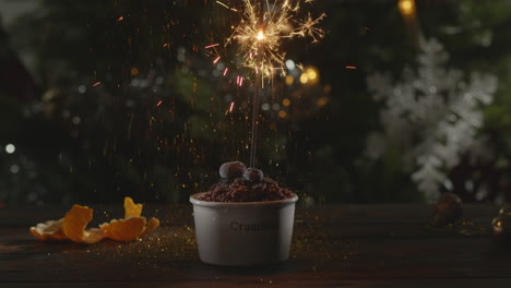 Christmas-dessert-with-confetti-and-sparkler
