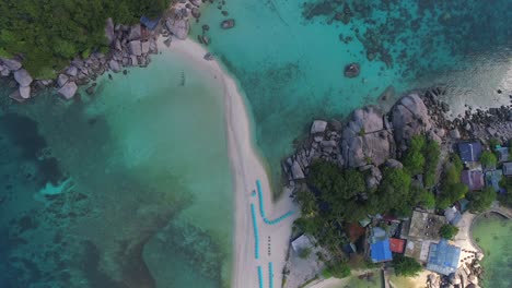 Aerial-view-of-secluded-beach