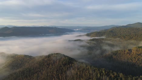 Aerial-Panorama-of-Foggy-Mountain