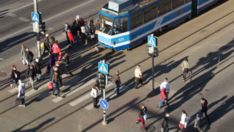 Crowd-of-people-on-zebra-crossing-in-Tallin-Europe