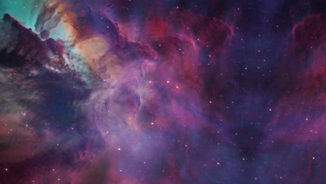 Flight-through-space-nebula