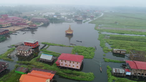 Aerial-View-of-Myanmar's-Inle-Lake
