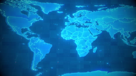 Animación-Del-Mapa-Mundial-Azul