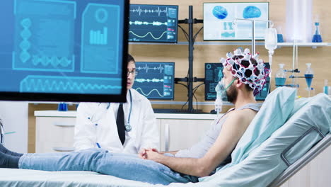 Arzt-In-Einem-Modernen-Neurologiezentrum-Im-Gespräch-Mit-Seinem-Patienten